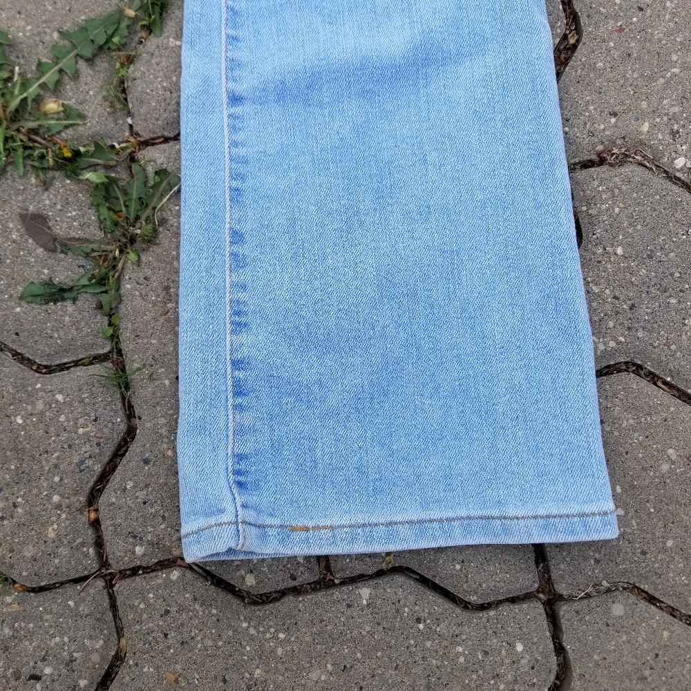 Y2K Levi Too Superlow Stretch bell bottom flare jeans light blue 9 - Picture 7 of 15